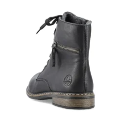 Hot Rieker Damskie Buty Motocyklowe W Kolorze Kruczoczarnym