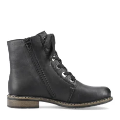 Hot Rieker Damskie Buty Motocyklowe W Kolorze Kruczoczarnym
