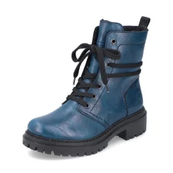 Fashion Rieker Damskie Buty Motocyklowe W Kolorze Niebiesko-Niebieskim