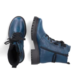 Fashion Rieker Damskie Buty Motocyklowe W Kolorze Niebiesko-Niebieskim