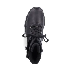 Fashion Rieker Damskie Buty Motocyklowe W Kolorze Kruczoczarnym