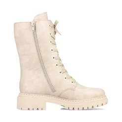 Outlet Rieker Damskie Buty Motocyklowe W Kolorze Kremowo-Bezowym