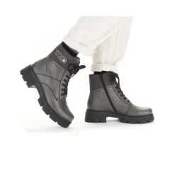 Clearance Rieker Damskie Buty Motocyklowe W Kolorze Ksiezycowoszarym