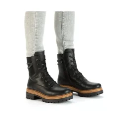Fashion Rieker Damskie Buty Motocyklowe , Asfaltowe, Czarne
