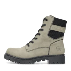 Outlet Rieker Damskie Buty Motocyklowe W Kolorze Szaro-Zielonym