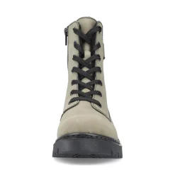 Outlet Rieker Damskie Buty Motocyklowe W Kolorze Szaro-Zielonym