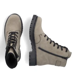 Outlet Rieker Damskie Buty Motocyklowe W Kolorze Szaro-Zielonym