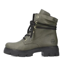 Best Rieker Damskie Buty Motocyklowe W Kolorze Khaki W Kolorze Zielonym