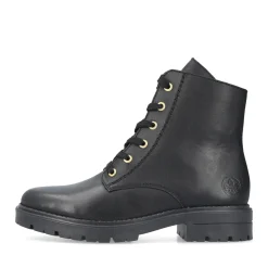 Best Rieker Damskie Buty Motocyklowe W Kolorze Czarnym, Blyszczacym