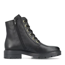 Best Rieker Damskie Buty Motocyklowe W Kolorze Czarnym, Blyszczacym