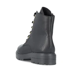 Best Rieker Damskie Buty Motocyklowe W Kolorze Czarnym, Blyszczacym