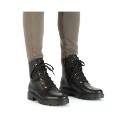 Best Rieker Damskie Buty Motocyklowe W Kolorze Czarnym, Blyszczacym