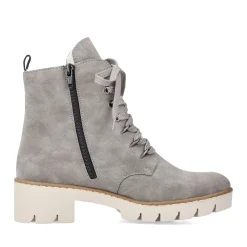 Fashion Rieker Damskie Buty Motocyklowe W Kolorze Srebrnoszarym