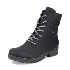 Fashion Rieker Damskie Buty Motocyklowe , Asfaltowe, Czarne