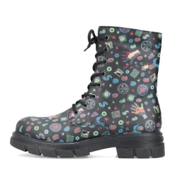 Sale Rieker Damskie Buty Motocyklowe W Kolorze Multi-Czarnym