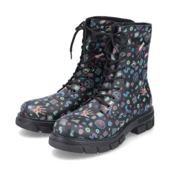 Sale Rieker Damskie Buty Motocyklowe W Kolorze Multi-Czarnym