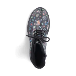 Sale Rieker Damskie Buty Motocyklowe W Kolorze Multi-Czarnym