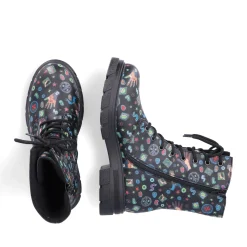 Sale Rieker Damskie Buty Motocyklowe W Kolorze Multi-Czarnym