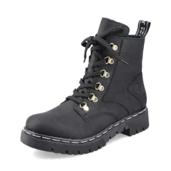 Outlet Rieker Damskie Buty Motocyklowe W Kolorze Kruczoczarnym