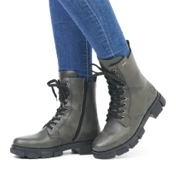 Outlet Rieker Damskie Buty Motocyklowe W Kolorze Granitowo-Szarym