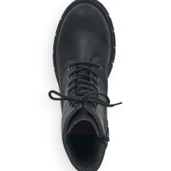 Discount Rieker Damskie Buty Motocyklowe W Kolorze Grafitowo-Czarnym