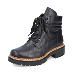 New Rieker Damskie Buty Motocyklowe W Kolorze Nocno-Czarnym