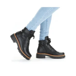 New Rieker Damskie Buty Motocyklowe W Kolorze Nocno-Czarnym