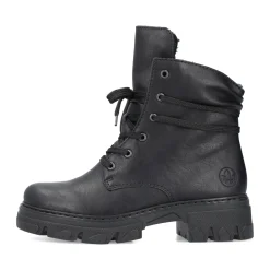 Best Rieker Damskie Buty Motocyklowe W Kolorze Nocno-Czarnym