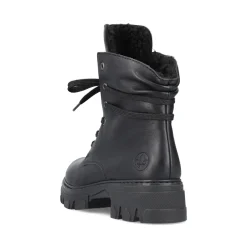 Best Rieker Damskie Buty Motocyklowe W Kolorze Nocno-Czarnym