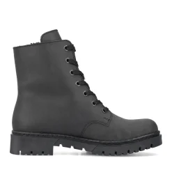 Hot Rieker Damskie Buty Motocyklowe W Kolorze Kruczoczarnym