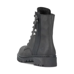 Hot Rieker Damskie Buty Motocyklowe W Kolorze Kruczoczarnym