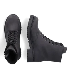Hot Rieker Damskie Buty Motocyklowe W Kolorze Kruczoczarnym