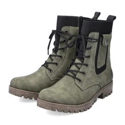 Fashion Rieker Damskie Buty Motocyklowe W Kolorze Zielonym