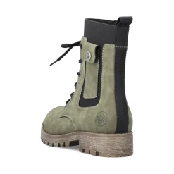 Fashion Rieker Damskie Buty Motocyklowe W Kolorze Zielonym