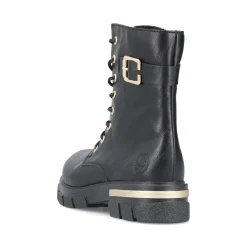 New Rieker Damskie Buty Motocyklowe W Kolorze Nocno-Czarnym