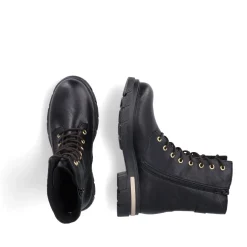 New Rieker Damskie Buty Motocyklowe W Kolorze Nocno-Czarnym