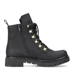 Best Rieker Damskie Buty Motocyklowe W Kolorze Kruczoczarnym