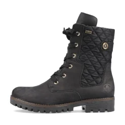 Hot Rieker Damskie Buty Motocyklowe W Kolorze Kruczoczarnym