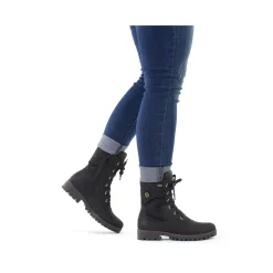 Hot Rieker Damskie Buty Motocyklowe W Kolorze Kruczoczarnym