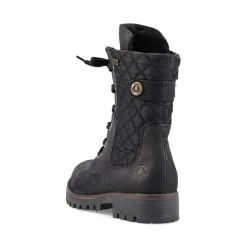 Hot Rieker Damskie Buty Motocyklowe W Kolorze Kruczoczarnym