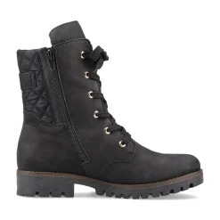 Hot Rieker Damskie Buty Motocyklowe W Kolorze Kruczoczarnym