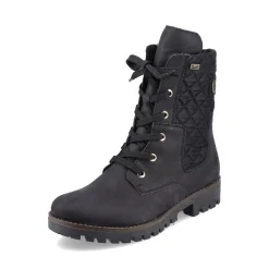 Hot Rieker Damskie Buty Motocyklowe W Kolorze Kruczoczarnym