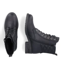 Best Rieker Damskie Buty Motocyklowe W Kolorze Nocno-Czarnym