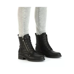 Best Rieker Damskie Buty Motocyklowe W Kolorze Nocno-Czarnym
