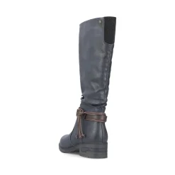 Hot Rieker Damskie Buty Na Wysokim Obcasie W Kolorze Szaro-Niebieskim