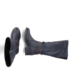 Hot Rieker Damskie Buty Na Wysokim Obcasie W Kolorze Szaro-Niebieskim