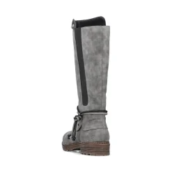 Fashion Rieker Damskie Buty Na Wysokim Obcasie W Kolorze Stalowoszarym