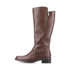 New Rieker Damskie Buty Na Wysokim Slupku W Kolorze Kawowego Brazu