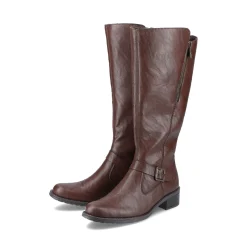 New Rieker Damskie Buty Na Wysokim Slupku W Kolorze Kawowego Brazu