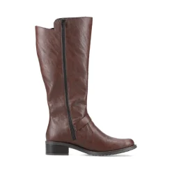 New Rieker Damskie Buty Na Wysokim Slupku W Kolorze Kawowego Brazu